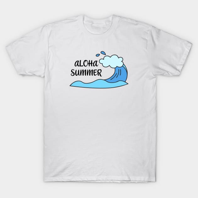 Aloha summer hello summer T-Shirt by Typography Dose